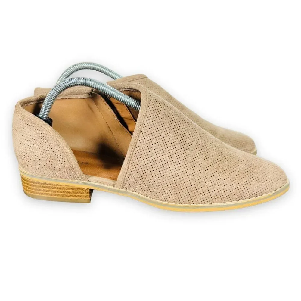Indigo Rd Hansun Low‎ Ankle Boots Tan Vegan Suede Women's 10M